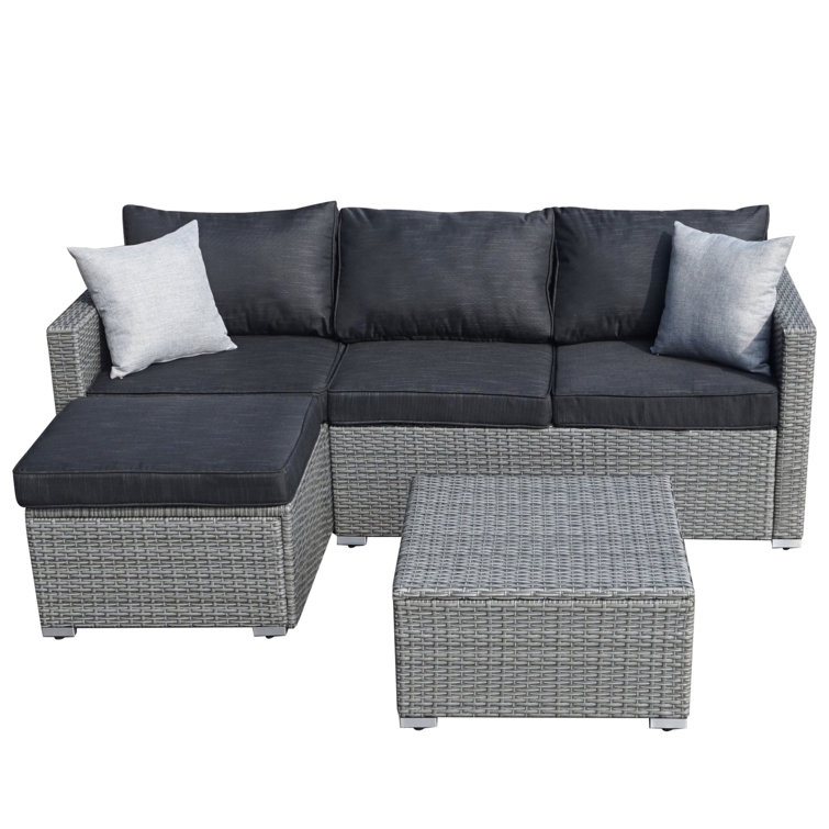 Mini rattan online sofa